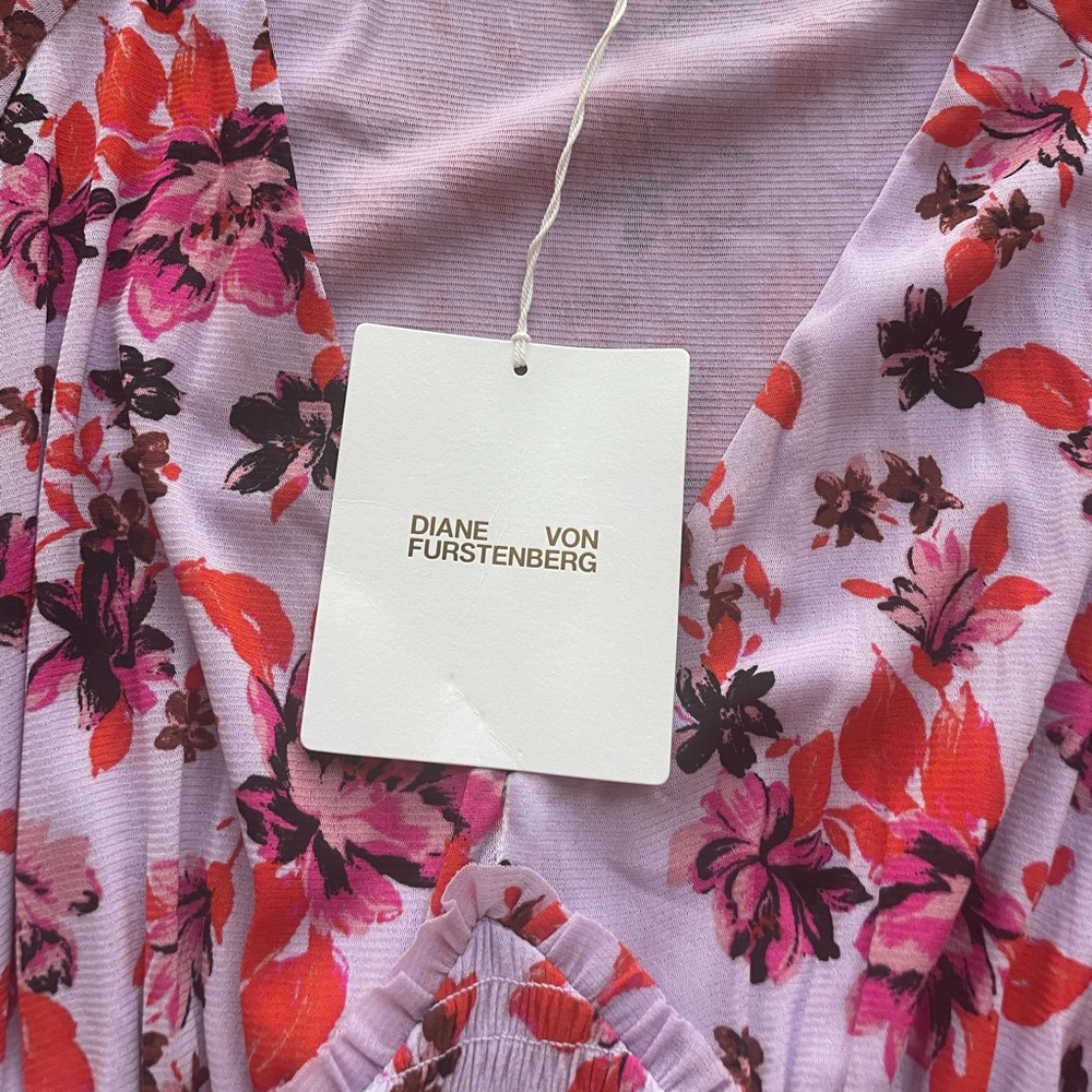 NWT Diane Von Furstenberg Napa Floral Midi Dress - Picture 8 of 10